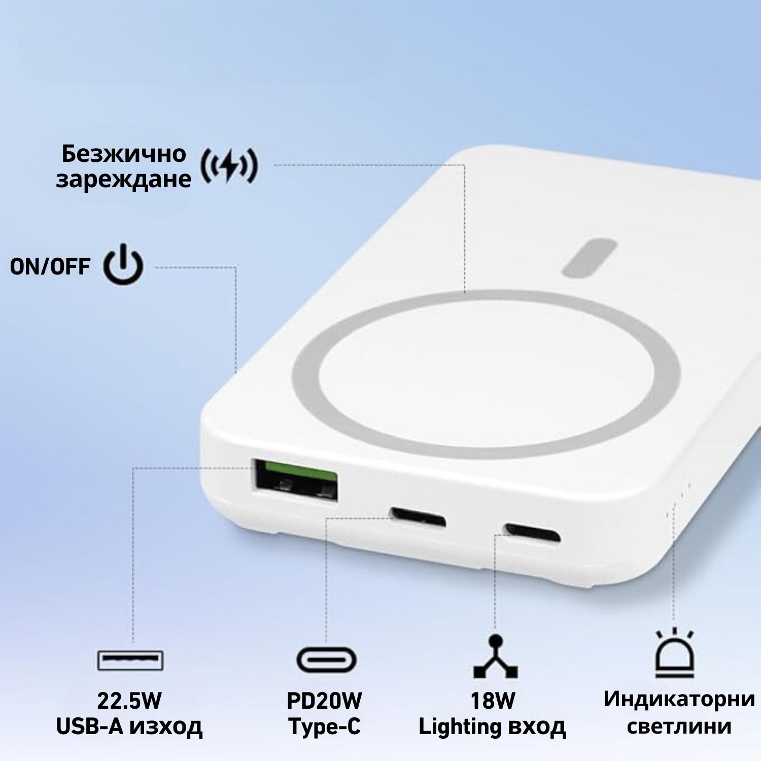 5 в 1 PowerBank Pro