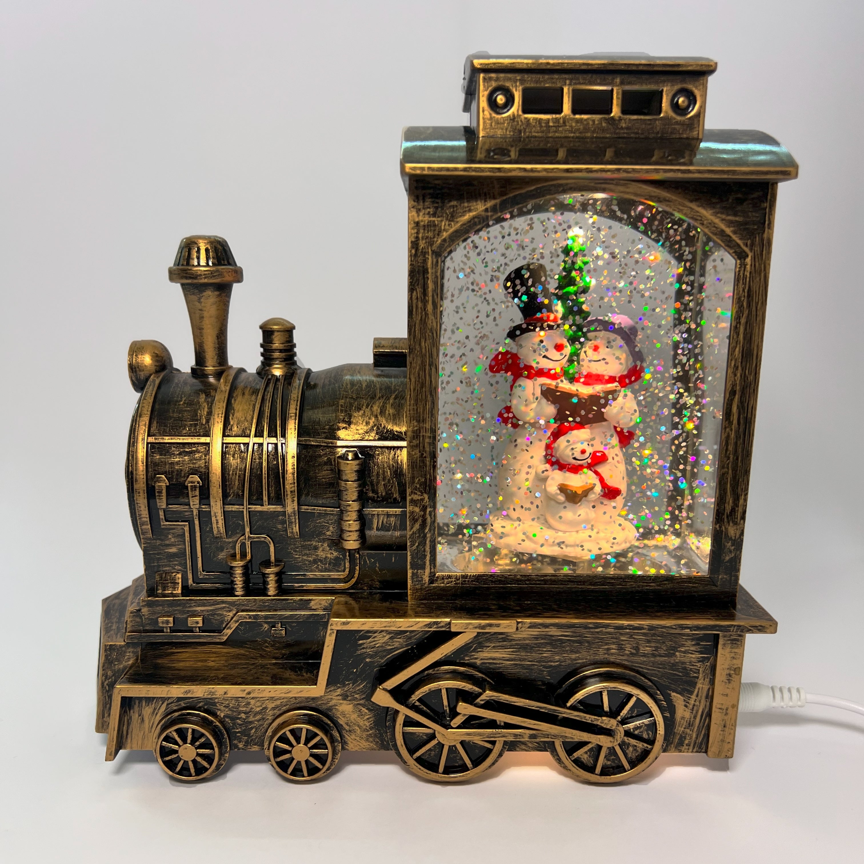 Коледно преспапие с музика в стилен влак