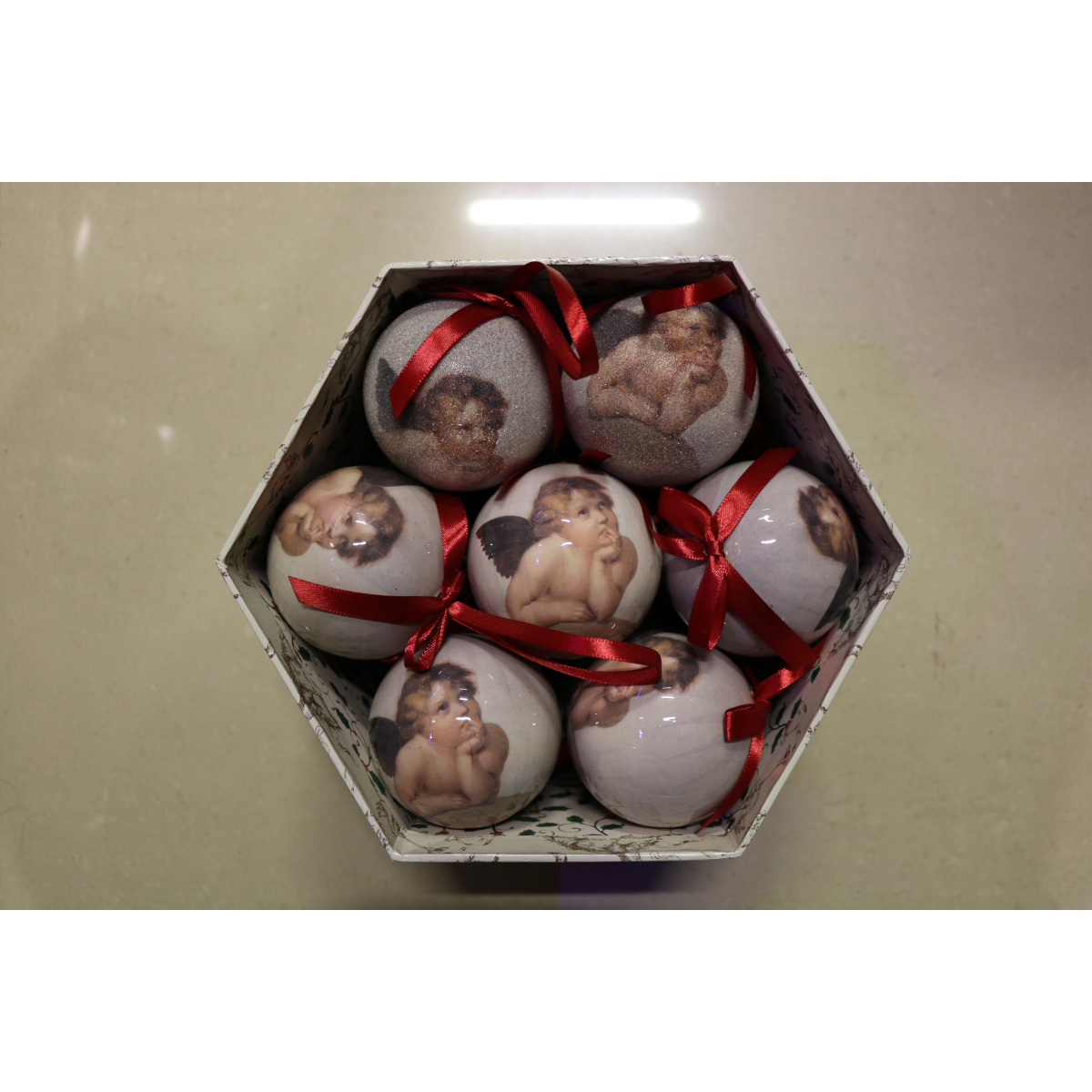 Луксозни коледни топки – комплект 14 бр. в подаръчна кутия | Ангел