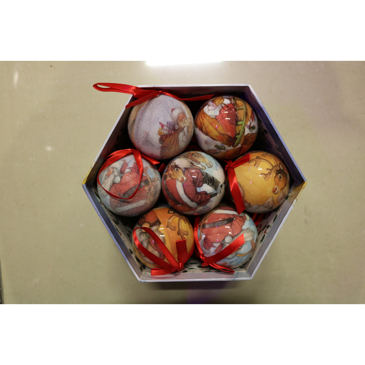 Луксозни коледни топки – комплект 14 бр. в подаръчна кутия | Микс