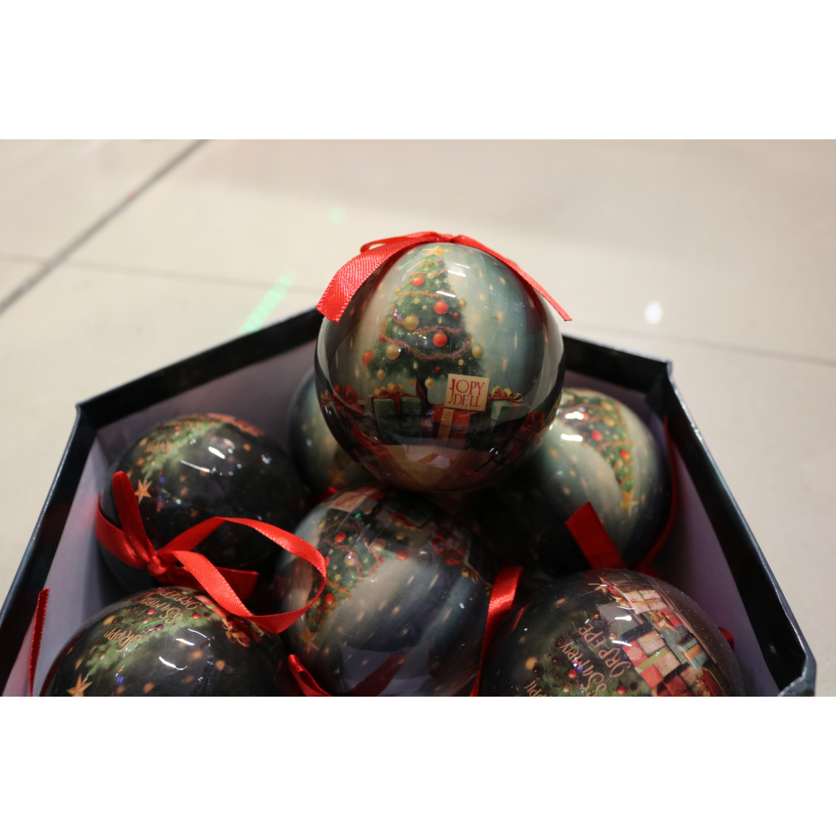 Луксозни коледни топки – комплект 7 бр. в подаръчна кутия | Елхи