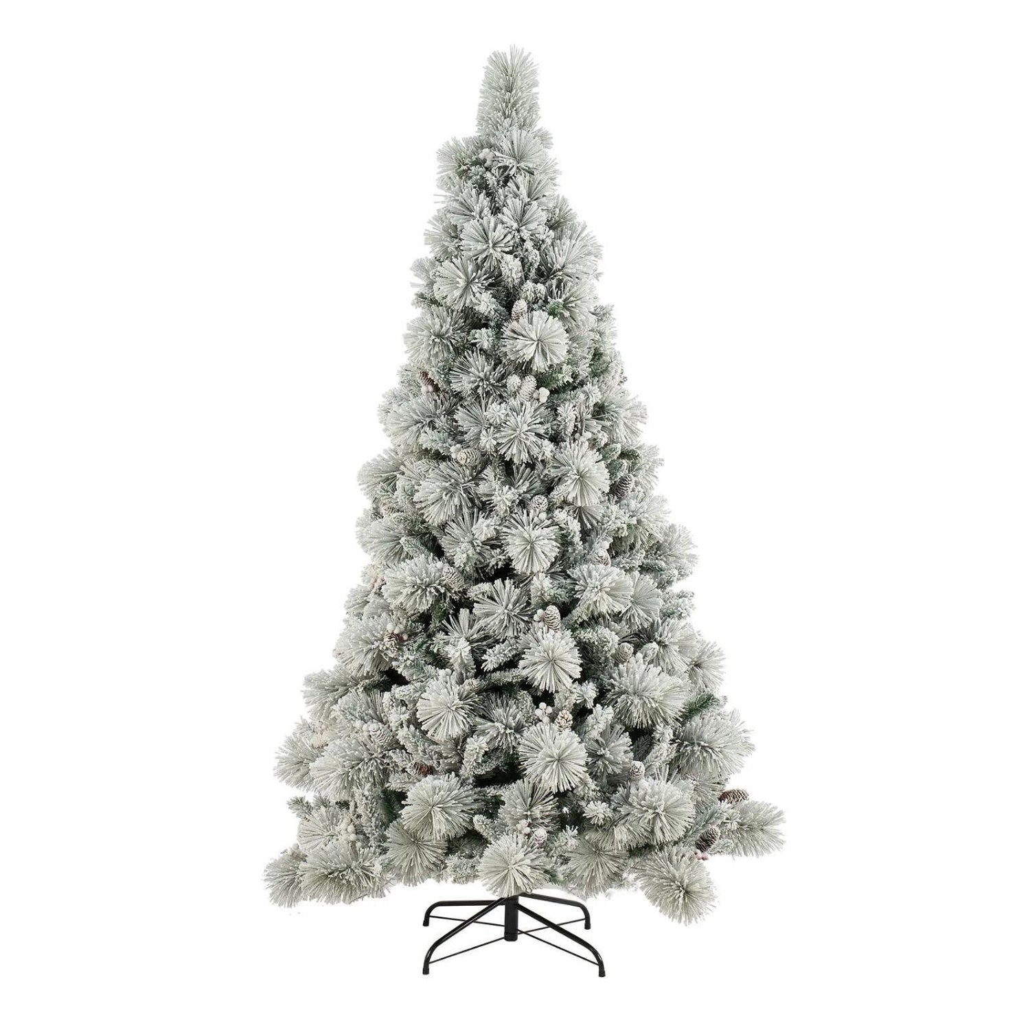 Премиум изкуствена коледна елха с Брокат и Шишарки