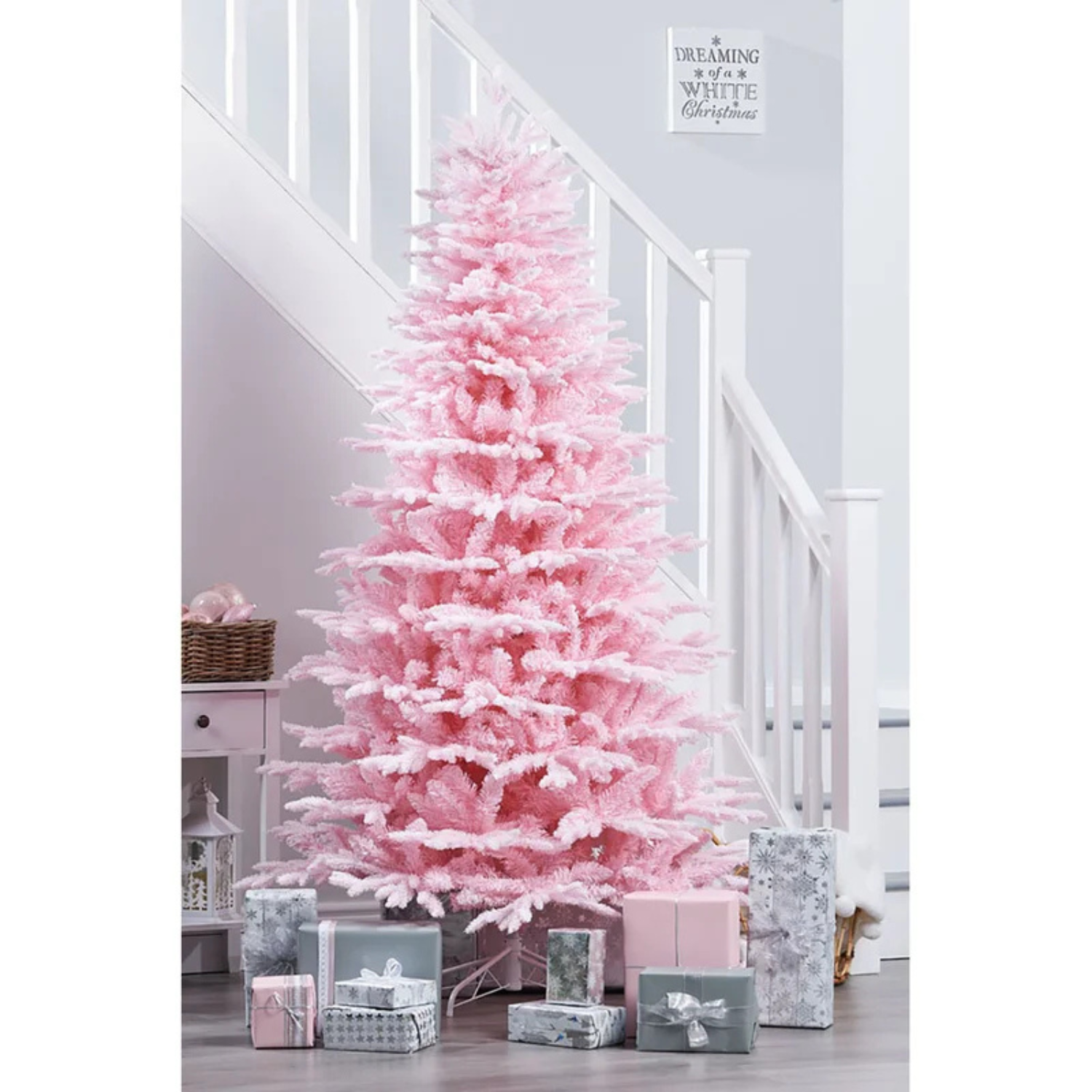 Премиум изкуствена розова коледна елха