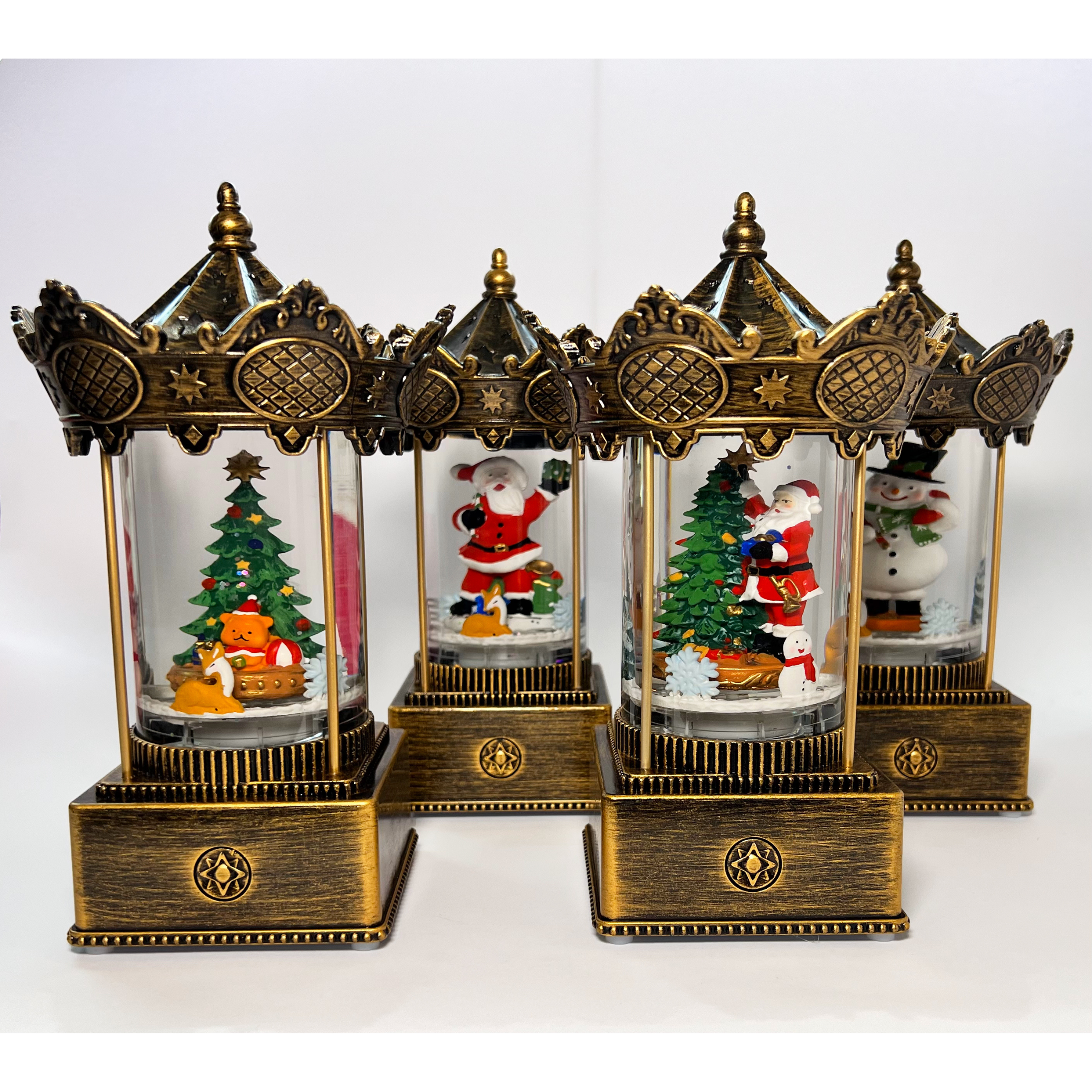 Мини коледно преспапие с музика и стилна коронка