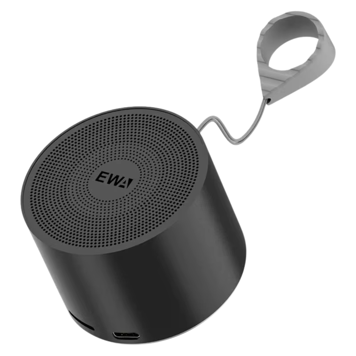 Черна Метална Мини Bluetooth Колонка - 5W, Бас Радиатор, Преносима с Каишка, TWS Стерео