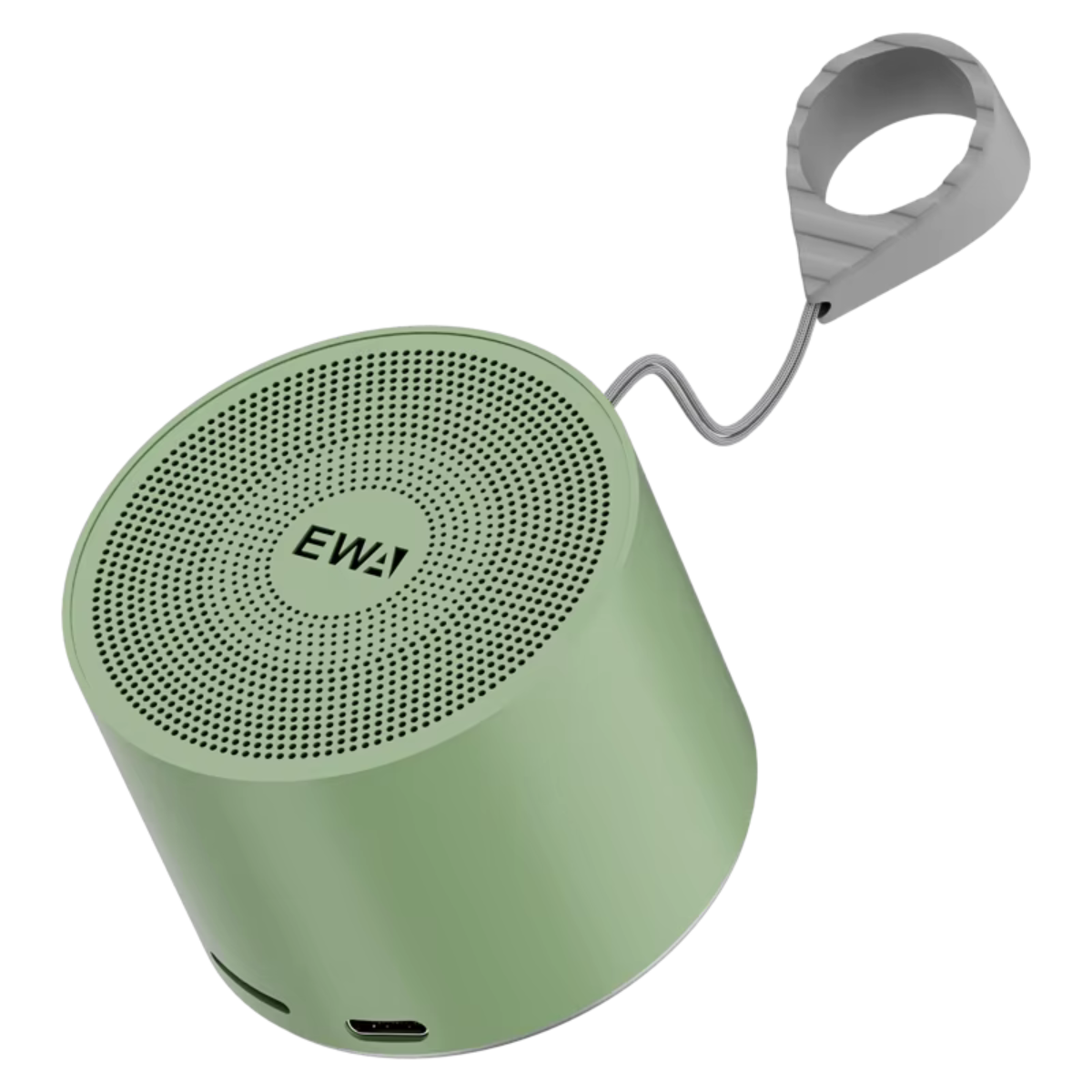 Зелена Метална Мини Bluetooth Колонка - 5W, Бас Радиатор, Преносима с Каишка, TWS Стерео